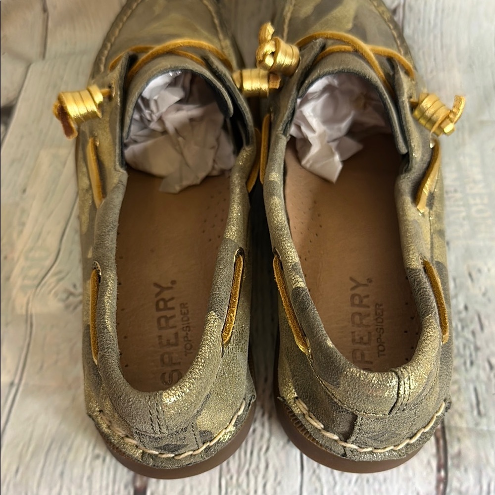 Sperry Gold Camouflage Boat Shoes - Picture 4 of 8